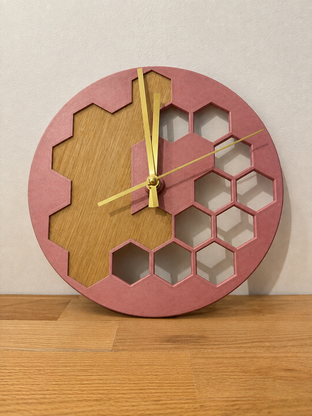 Horloge Murale Design Hexagone