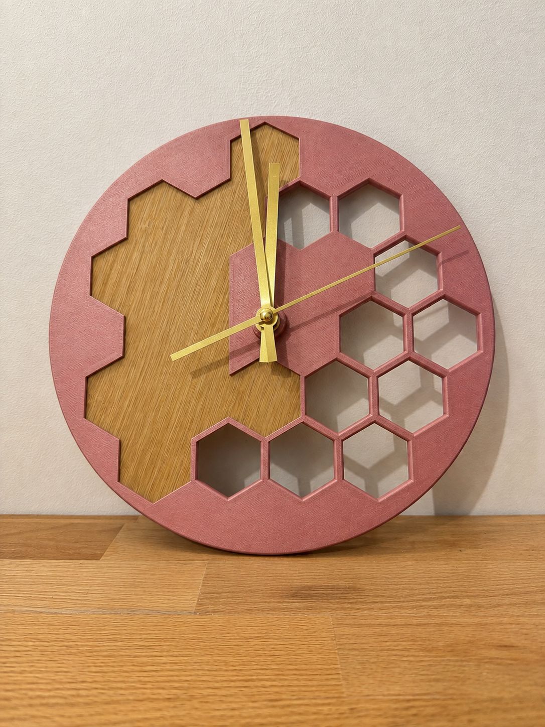 Horloge Murale Design Hexagone