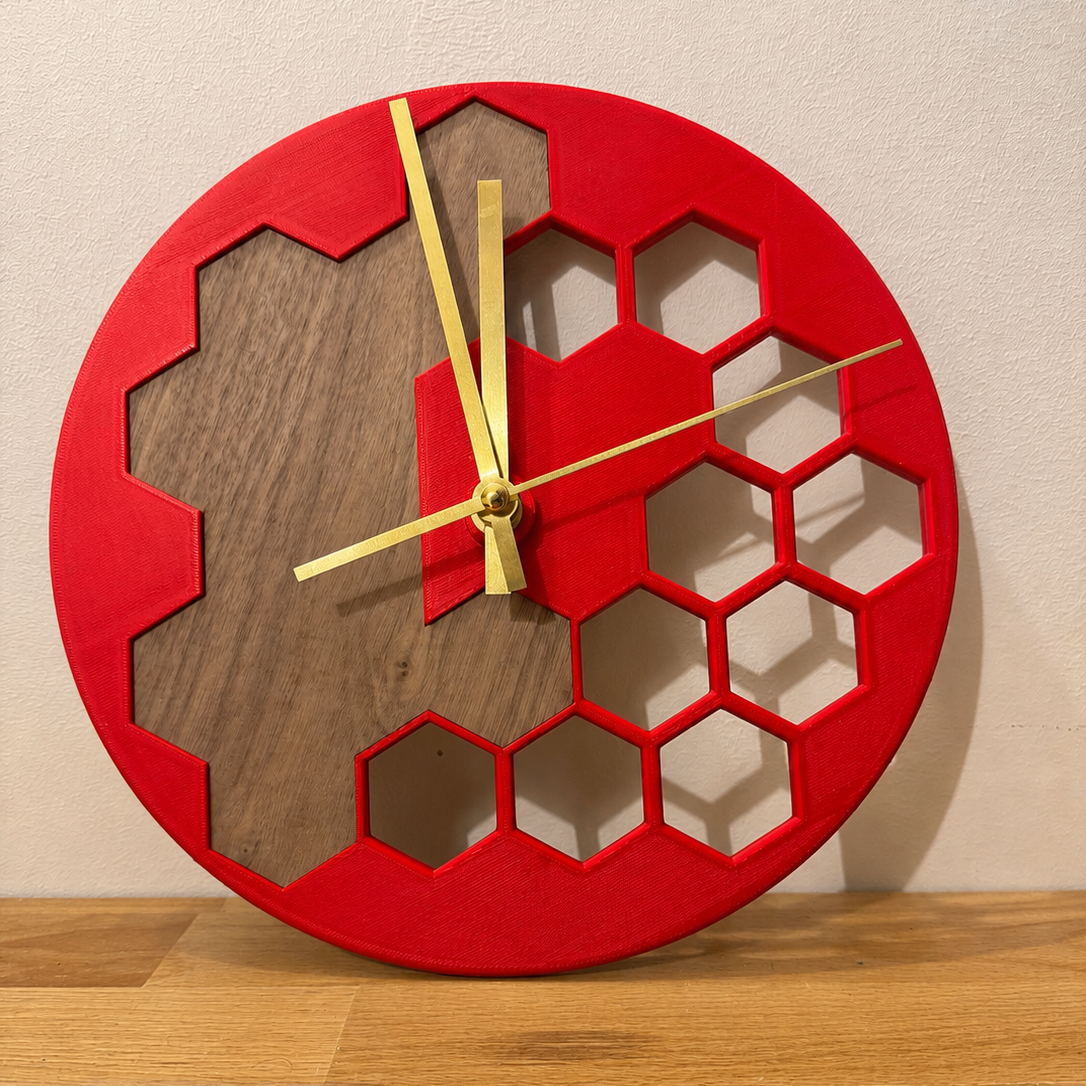 Horloge Murale Design Hexagone