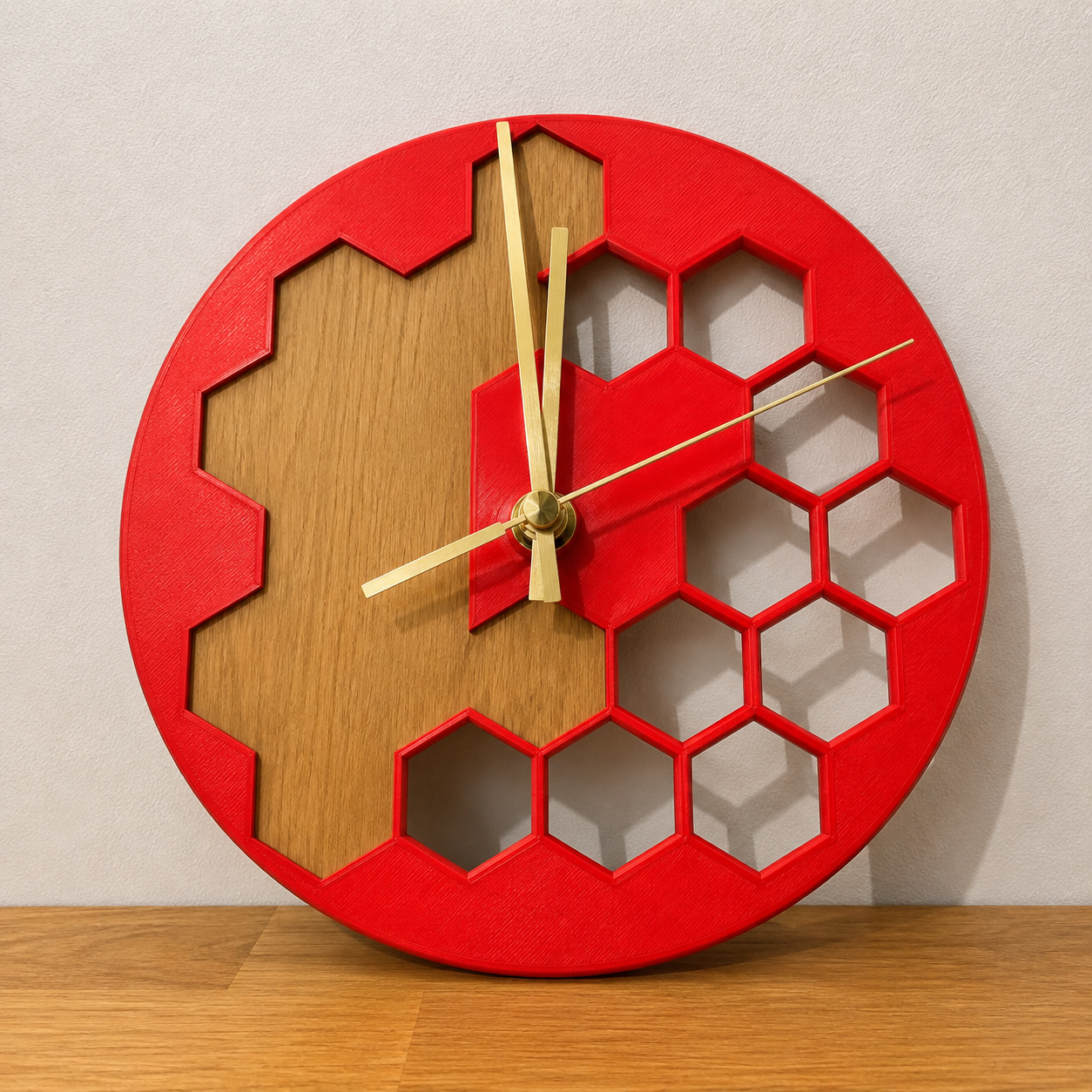 Horloge Murale Design Hexagone
