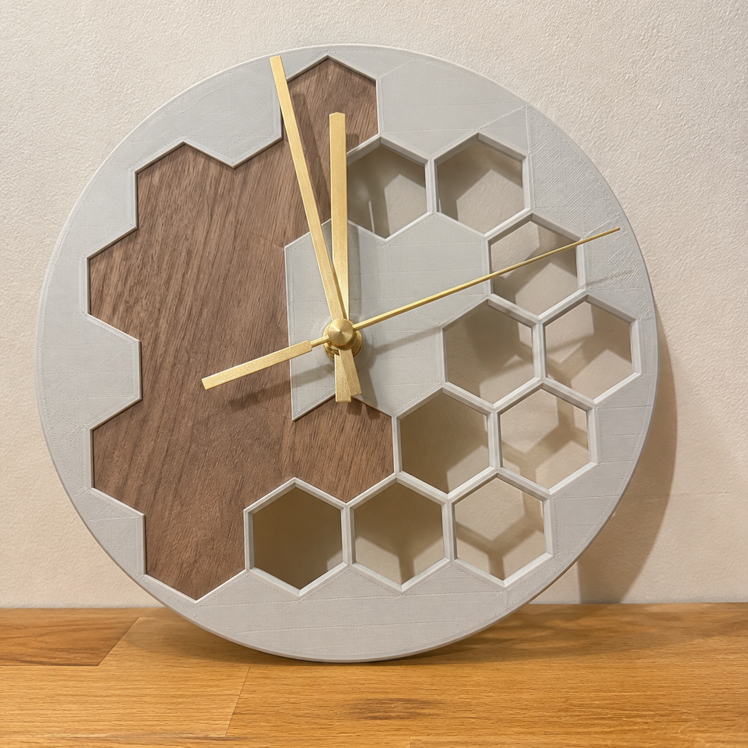 Horloge Murale Design Hexagone