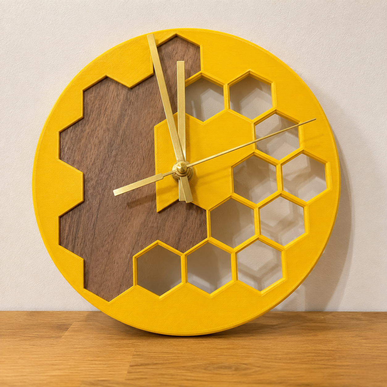 Horloge Murale Design Hexagone