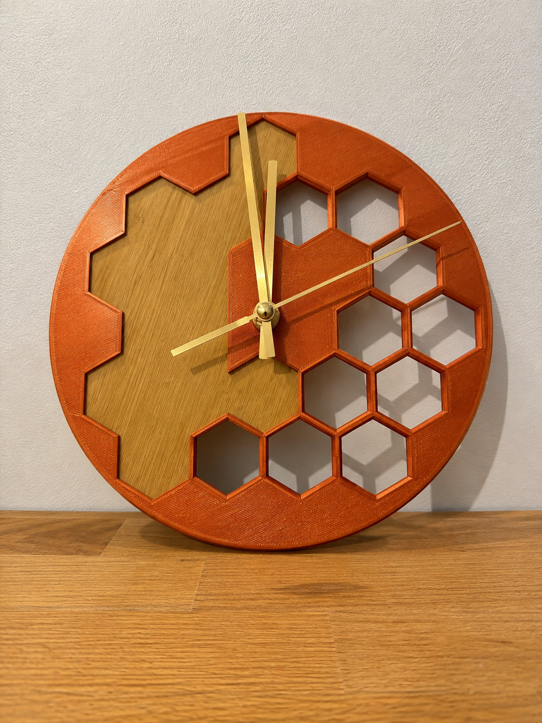 Horloge Murale Design Hexagone